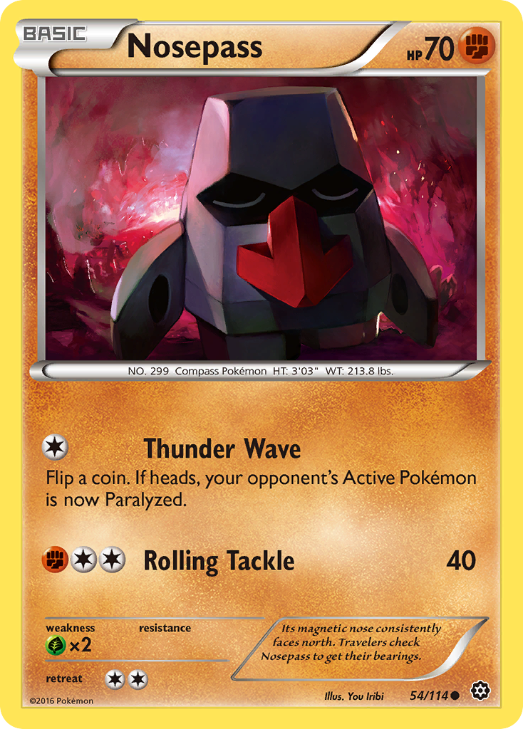 Nosepass (54/114) [XY: Steam Siege] | Tables and Towers