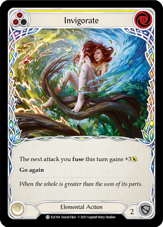 Invigorate (Yellow) [ELE104] (Tales of Aria)  1st Edition Rainbow Foil | Tables and Towers