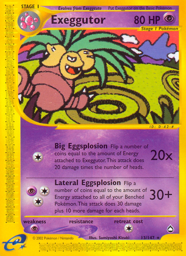 Exeggutor (13/147) [Aquapolis] | Tables and Towers