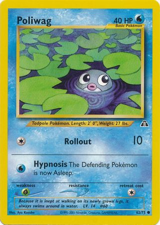 Poliwag (62/75) [Neo Discovery Unlimited] | Tables and Towers