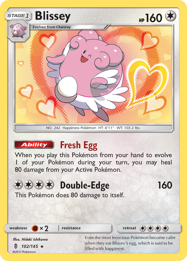 Blissey (102/145) [Sun & Moon: Guardians Rising] | Tables and Towers