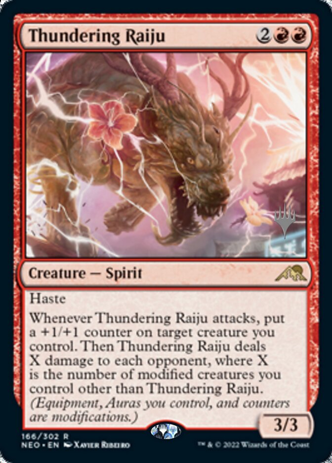 Thundering Raiju (Promo Pack) [Kamigawa: Neon Dynasty Promos] | Tables and Towers