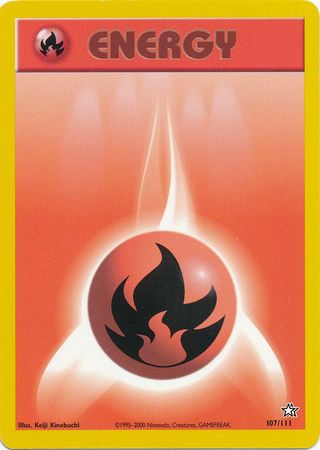 Fire Energy (107/111) [Neo Genesis Unlimited] | Tables and Towers