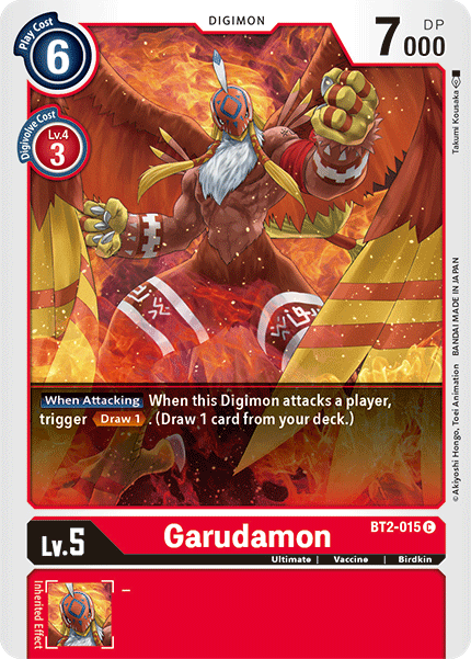 Garudamon [BT2-015] [Release Special Booster Ver.1.5] | Tables and Towers