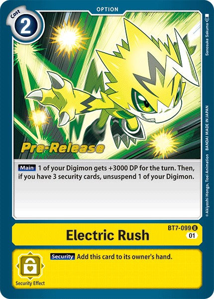 Electric Rush [BT7-099] [Next Adventure Pre-Release Cards] | Tables and Towers