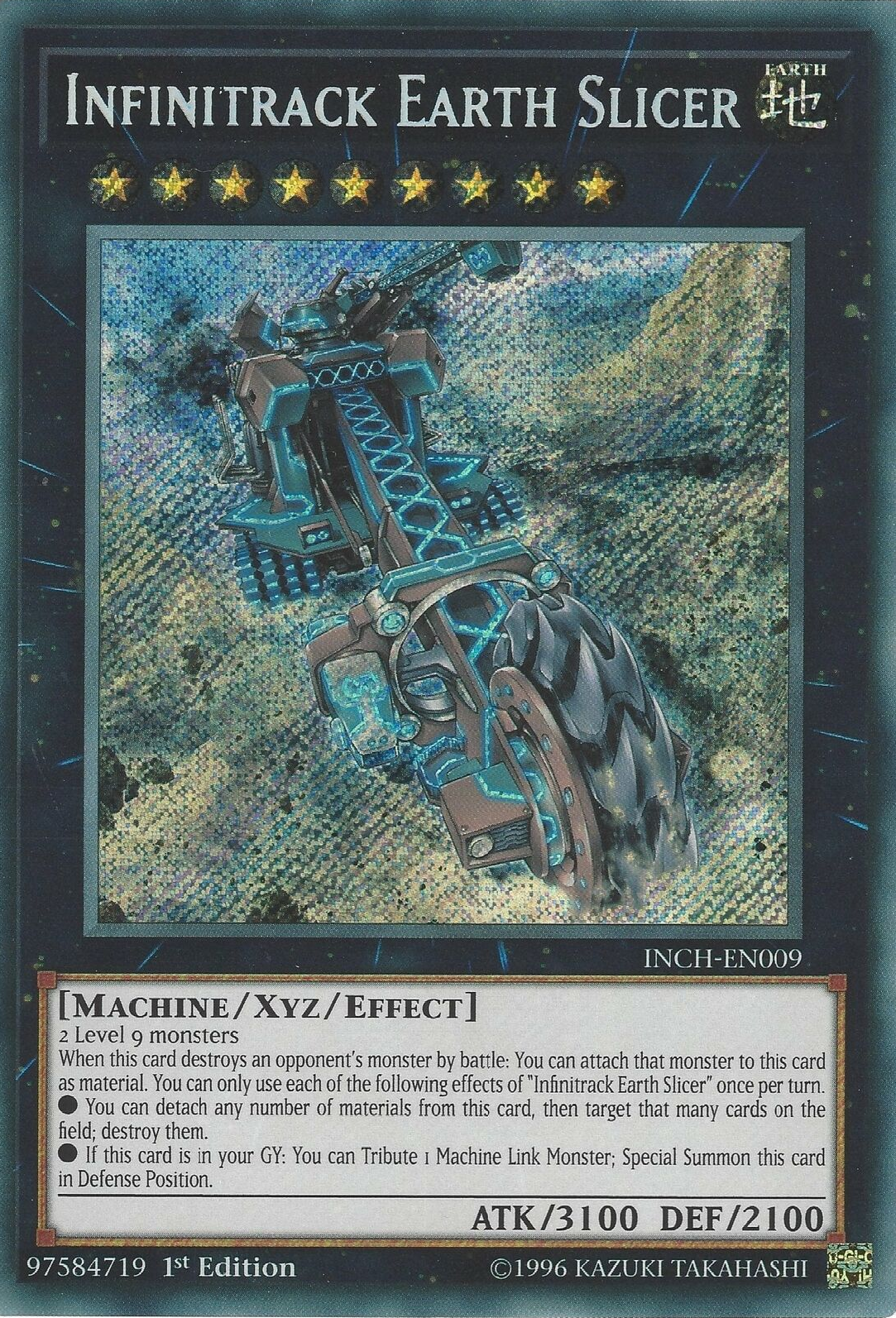 Infinitrack Earth Slicer [INCH-EN009] Secret Rare | Tables and Towers