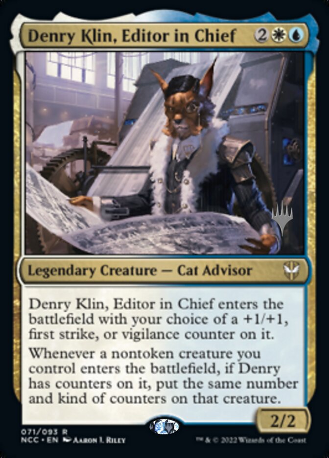 Denry Klin, Editor in Chief (Promo Pack) [Streets of New Capenna Commander Promos] | Tables and Towers