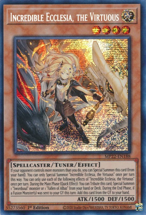 Incredible Ecclesia, the Virtuous [MP22-EN188] Prismatic Secret Rare | Tables and Towers