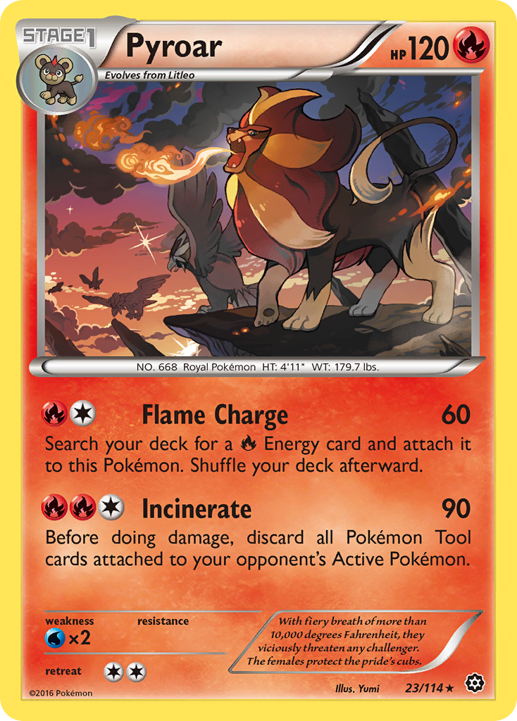 Pyroar (23/114) [XY: Steam Siege] | Tables and Towers