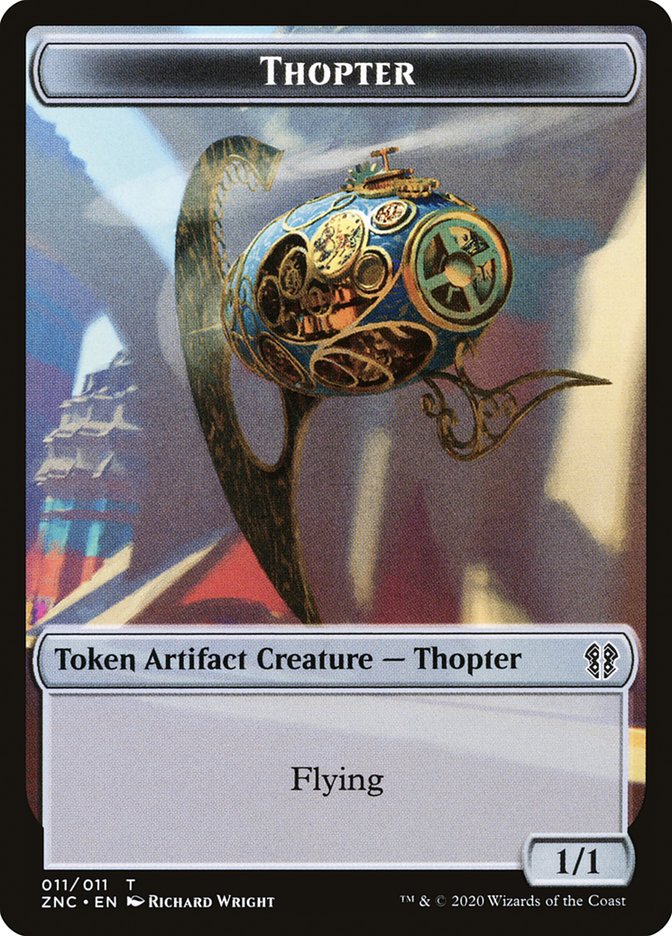 Faerie Rogue // Thopter Double-Sided Token [Zendikar Rising Commander Tokens] | Tables and Towers