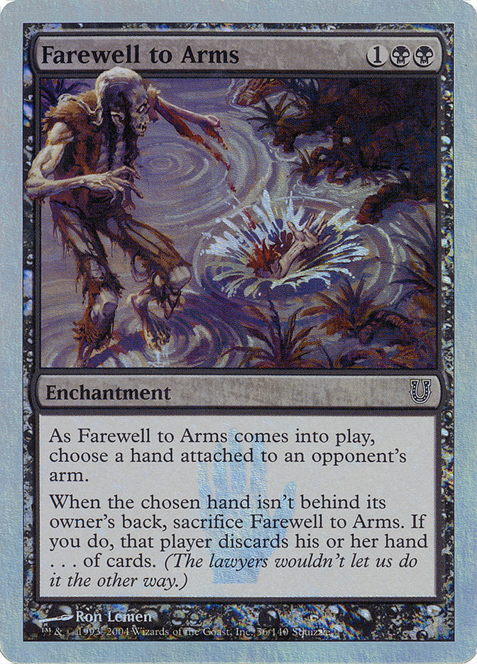 Farewell to Arms (Alternate Foil) [Unhinged] | Tables and Towers