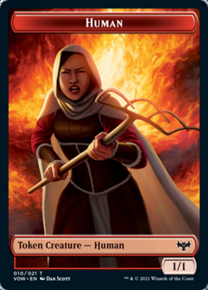 Human Token (010) [Innistrad: Crimson Vow Tokens] | Tables and Towers