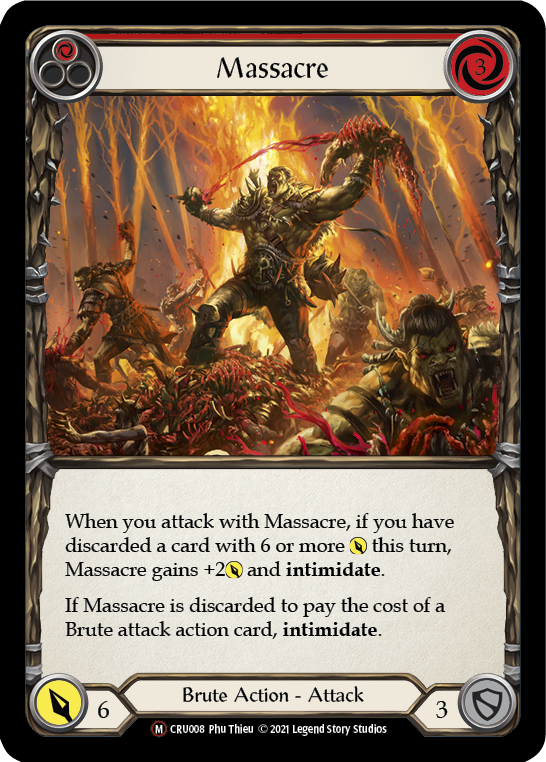 Massacre [U-CRU008] (Crucible of War Unlimited)  Unlimited Rainbow Foil | Tables and Towers