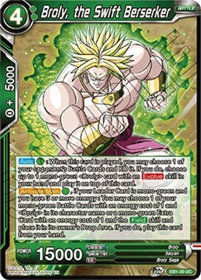 Broly, the Swift Berserker (EB1-30) [Battle Evolution Booster] | Tables and Towers