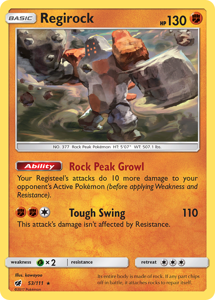 Regirock (53/111) [Sun & Moon: Crimson Invasion] | Tables and Towers