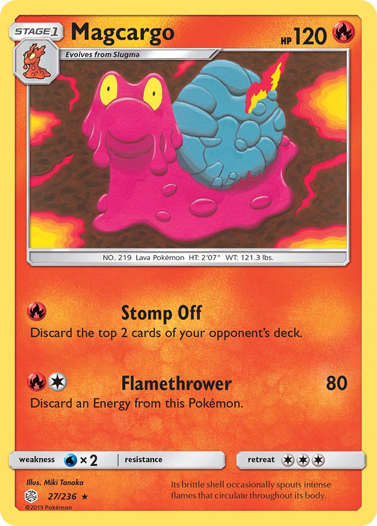 Magcargo (27/236) [Sun & Moon: Cosmic Eclipse] | Tables and Towers