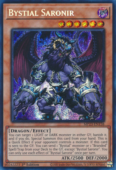 Bystial Saronir [MP23-EN158] Prismatic Secret Rare | Tables and Towers