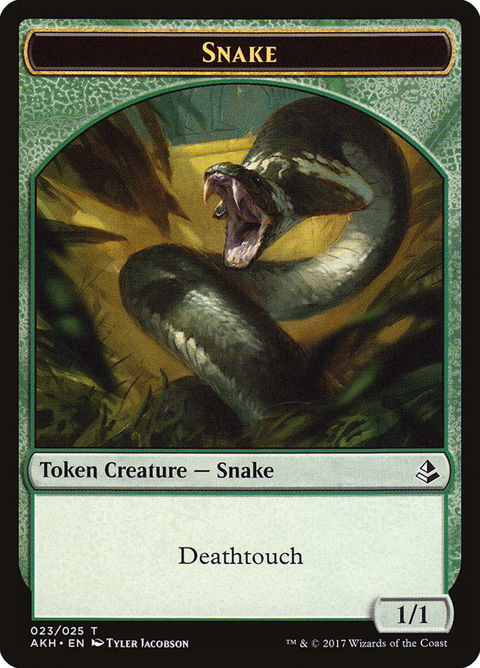 Aven Initiate // Snake Double-Sided Token [Amonkhet Tokens] | Tables and Towers