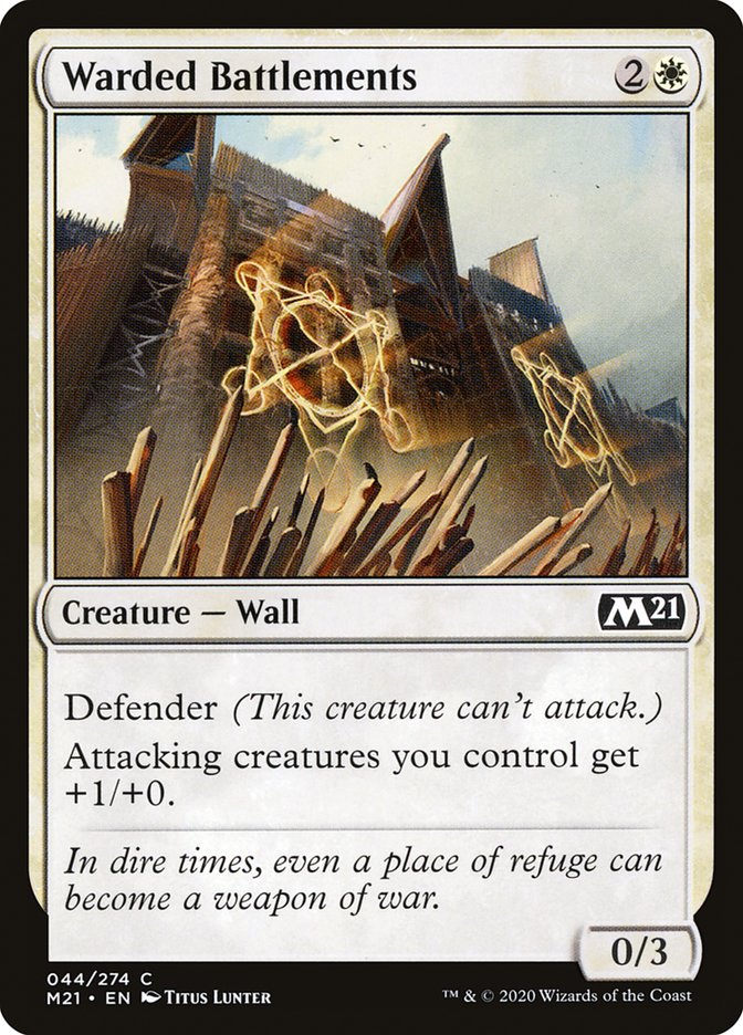 Warded Battlements [Core Set 2021] | Tables and Towers