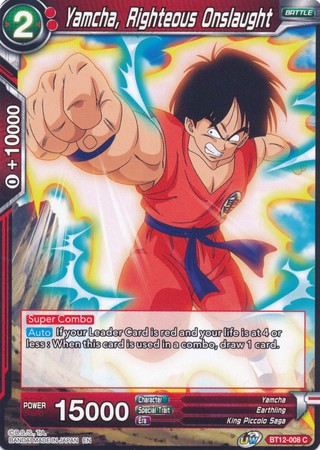 Yamcha, Righteous Onslaught (BT12-008) [Vicious Rejuvenation] | Tables and Towers