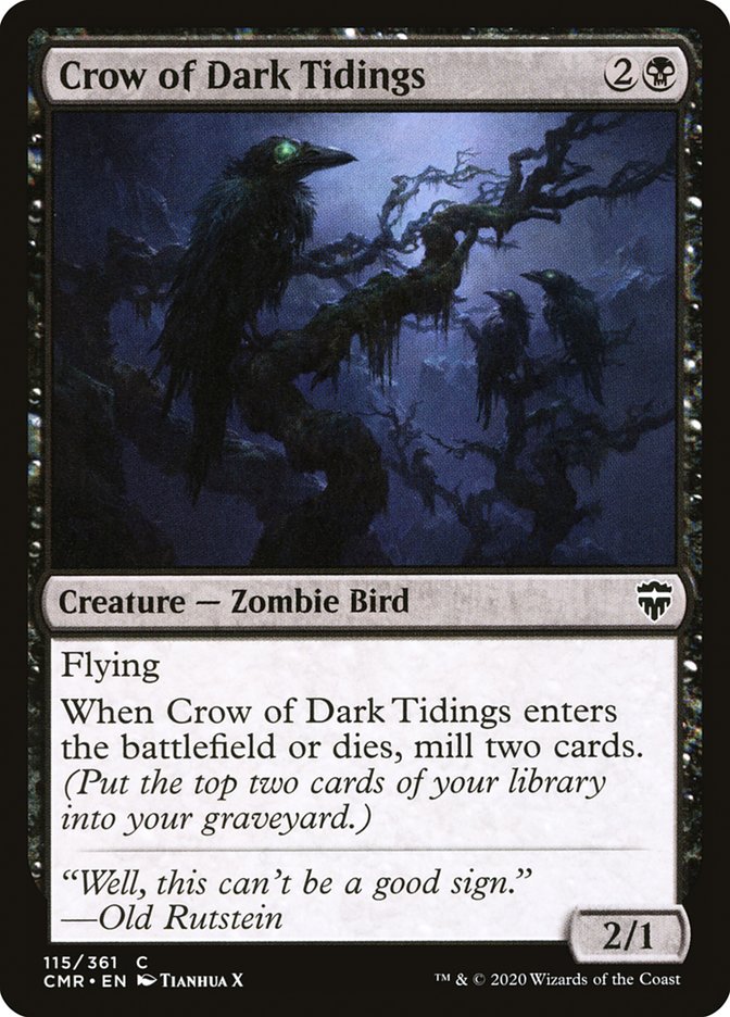 Crow of Dark Tidings [Commander Legends] | Tables and Towers