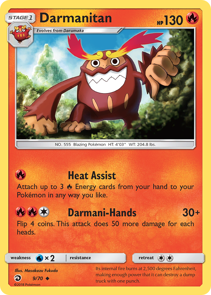 Darmanitan (9/70) [Sun & Moon: Dragon Majesty] | Tables and Towers