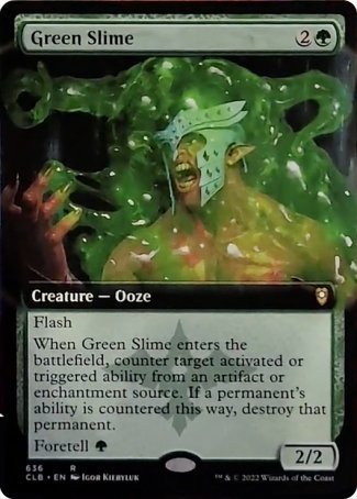 Green Slime (Extended Art) [Commander Legends: Battle for Baldur's Gate] | Tables and Towers