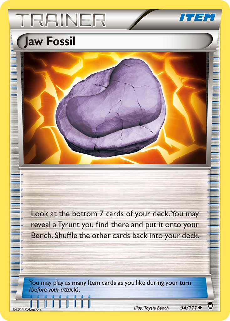 Jaw Fossil (94/111) [XY: Furious Fists] | Tables and Towers