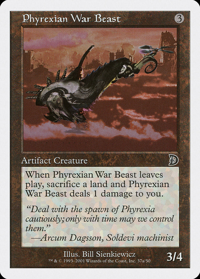 Phyrexian War Beast (Signature on Left) [Deckmasters] | Tables and Towers