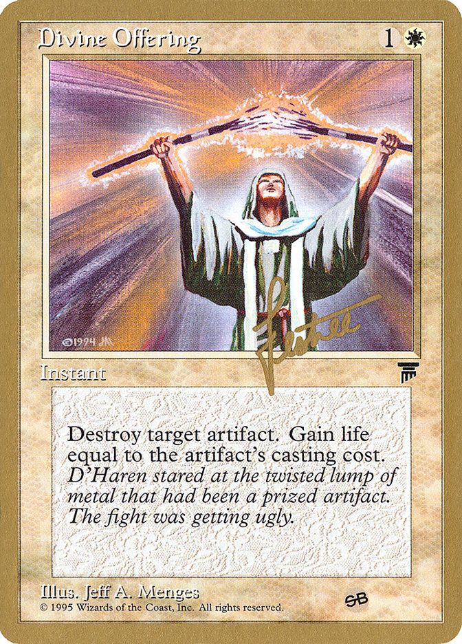 Divine Offering (Bertrand Lestree) (SB) [Pro Tour Collector Set] | Tables and Towers