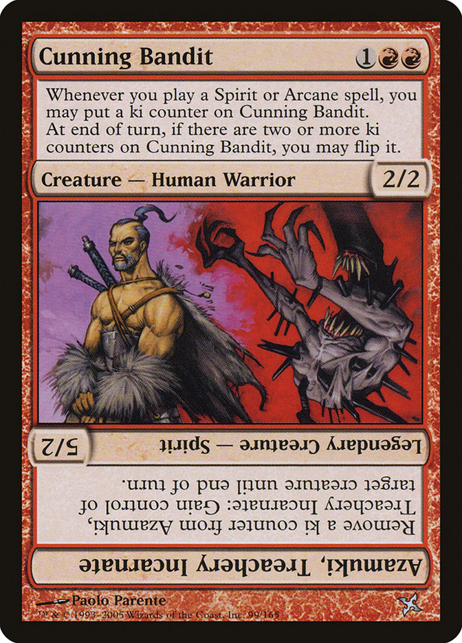 Cunning Bandit // Azamuki, Treachery Incarnate [Betrayers of Kamigawa] | Tables and Towers