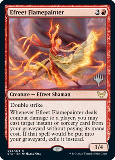 Efreet Flamepainter (Promo Pack) [Strixhaven: School of Mages Promos] | Tables and Towers