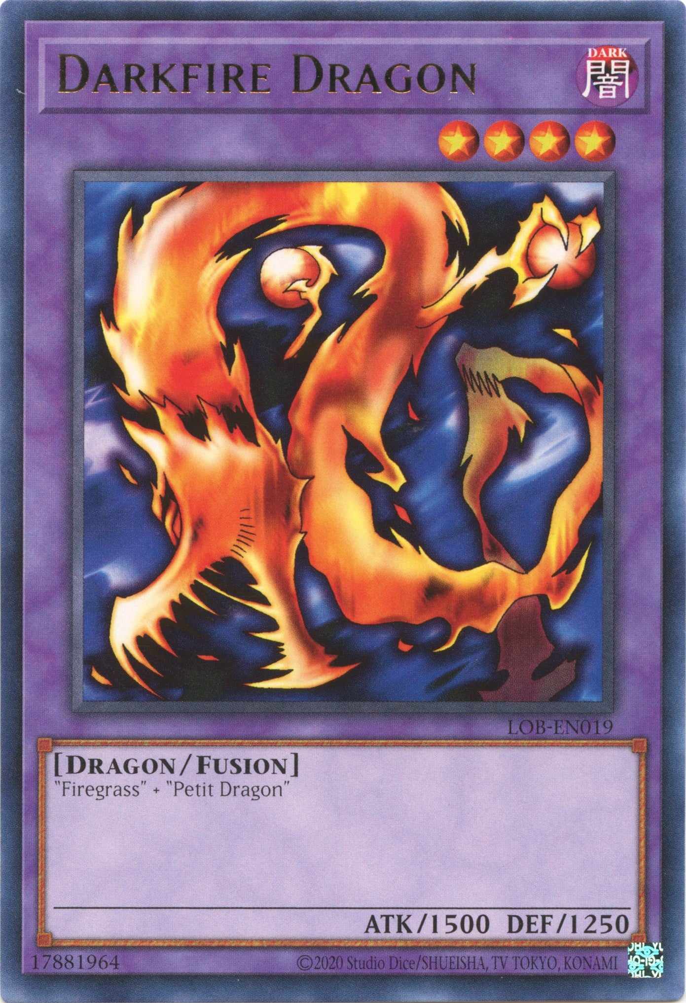 Darkfire Dragon (25th Anniversary) [LOB-EN019] Rare | Tables and Towers