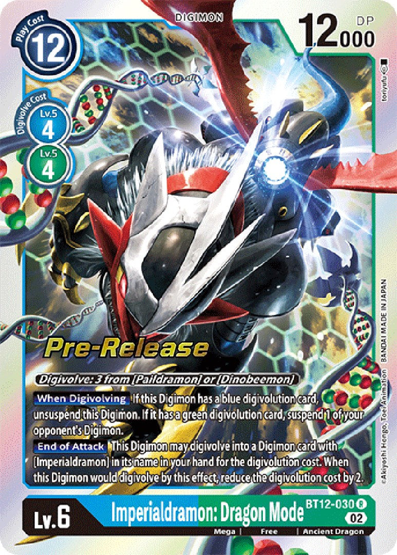 Imperialdramon: Dragon Mode [BT12-030] [Across Time Pre-Release Cards] | Tables and Towers