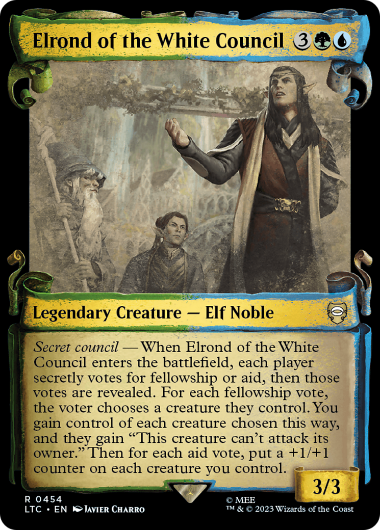 Elrond of the White Council [The Lord of the Rings: Tales of Middle-Earth Commander Showcase Scrolls] | Tables and Towers