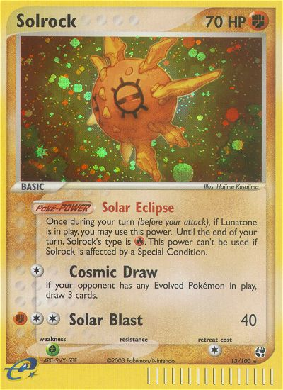 Solrock (13/100) [EX: Sandstorm] | Tables and Towers