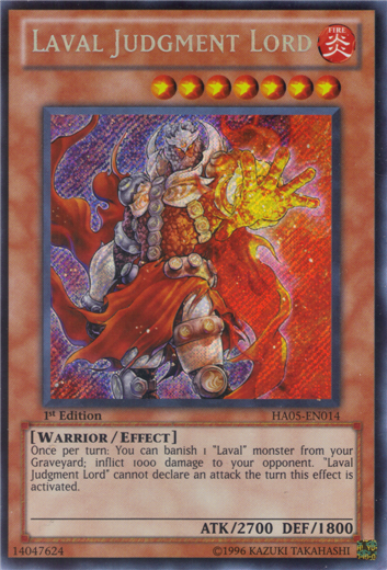 Laval Judgment Lord [HA05-EN014] Secret Rare | Tables and Towers