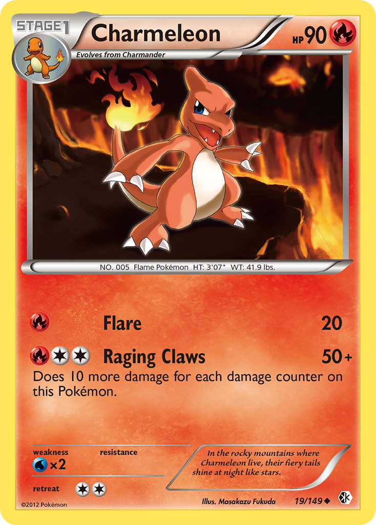 Charmeleon (19/149) [Black & White: Boundaries Crossed] | Tables and Towers