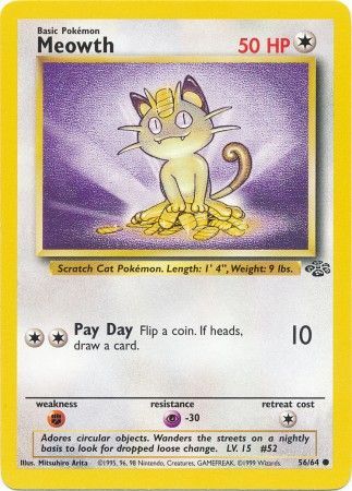 Meowth (56/64) [Jungle Unlimited] | Tables and Towers