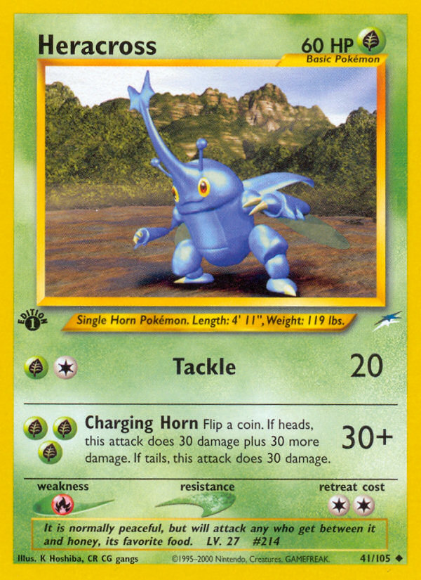 Heracross (41/105) [Neo Destiny 1st Edition] | Tables and Towers