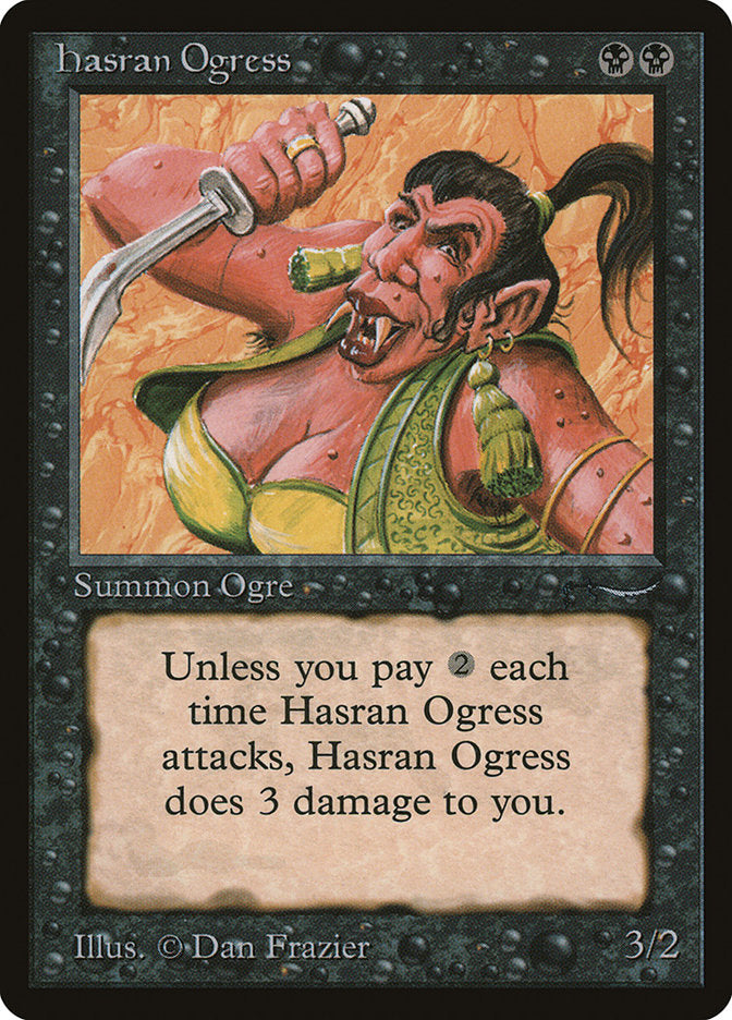 Hasran Ogress (Dark Mana Cost) [Arabian Nights] | Tables and Towers