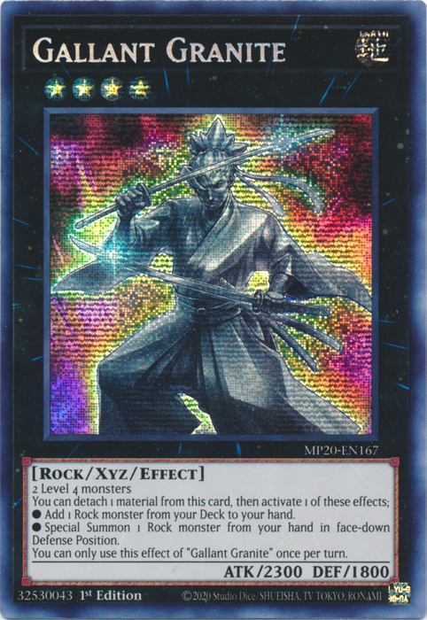 Gallant Granite [MP20-EN167] Prismatic Secret Rare | Tables and Towers