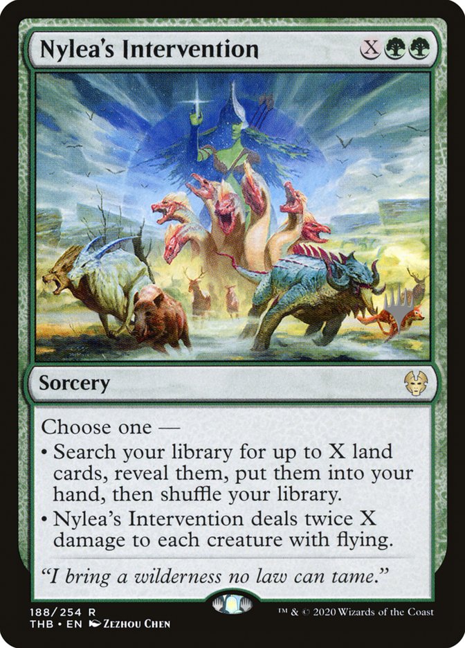 Nylea's Intervention (Promo Pack) [Theros Beyond Death Promos] | Tables and Towers