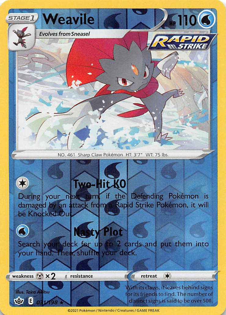 Weavile (031/198) [Sword & Shield: Chilling Reign] | Tables and Towers