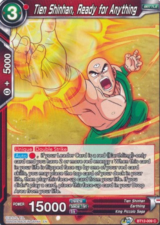 Tien Shinhan, Ready for Anything (BT12-009) [Vicious Rejuvenation] | Tables and Towers