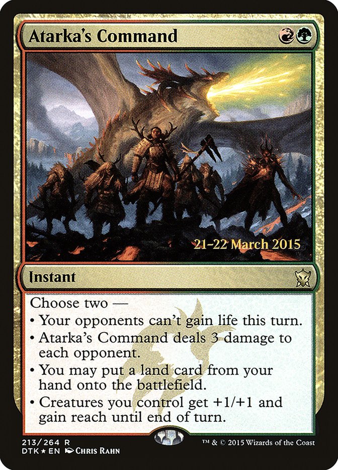 Atarka's Command [Dragons of Tarkir Prerelease Promos] | Tables and Towers