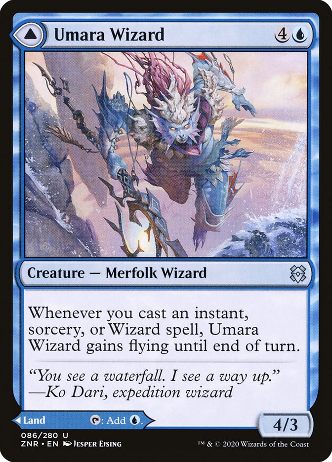 Umara Wizard // Umara Skyfalls [Zendikar Rising] | Tables and Towers