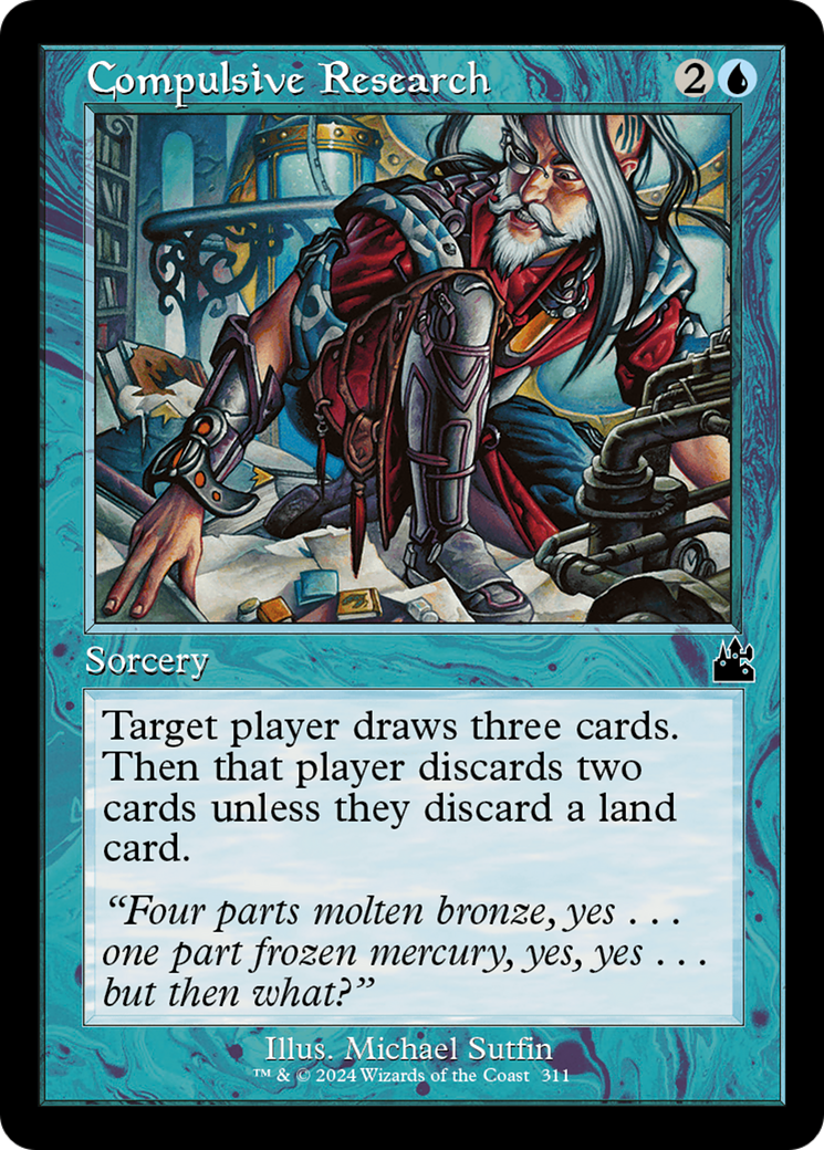 Compulsive Research (Retro Frame) [Ravnica Remastered] | Tables and Towers