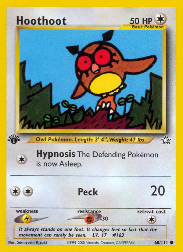 Hoothoot (60/111) [Neo Genesis 1st Edition] | Tables and Towers