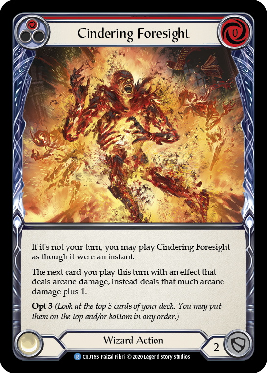 Cindering Foresight (Red) [CRU165] (Crucible of War)  1st Edition Rainbow Foil | Tables and Towers